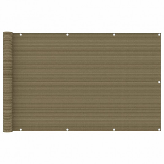 Balkono pertvara, taupe spalvos, 120x400cm, HDPE