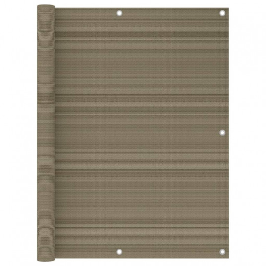 Balkono pertvara, taupe spalvos, 120x500cm, HDPE