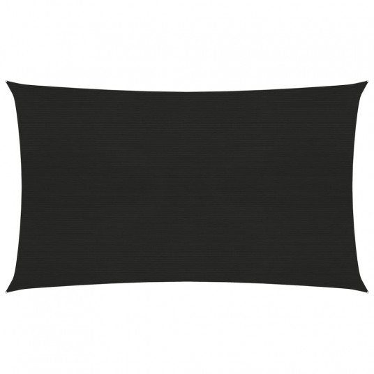 Uždanga nuo saulės, juodos spalvos, 2x5m, HDPE, 160g/m²