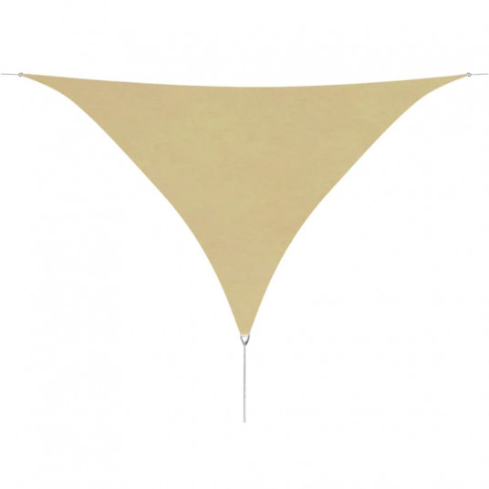 Tentas nuo saulės, oksf. aud., trikampis, 3,6x3,6x3,6m, smėlio