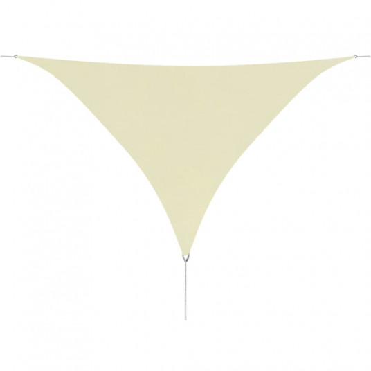 Tentas nuo saulės, oksf. aud., trikampis, 3,6x3,6x3,6m, kreminė