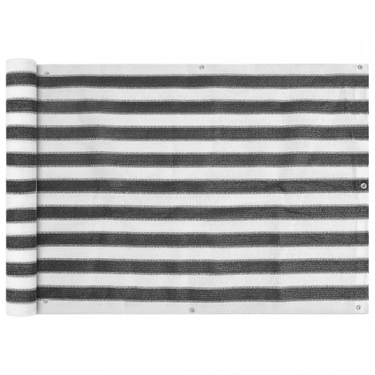 Balkono Pertvara, HDPE, 75x400 cm, Antracito ir Baltos Spalvos