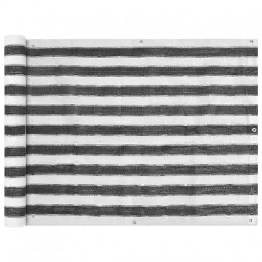 Balkono Pertvara, HDPE, 90x600 cm, Antracito ir Baltos Spalvos