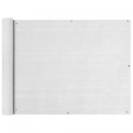 Balkono Pertvara, HDPE, 90x600 cm, Baltos Spalvos