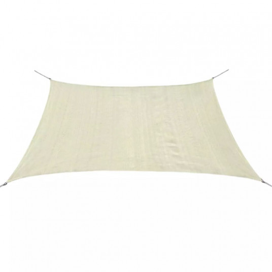 Tentas nuo saulės, HDPE, kvadrato formos, 2x2m, kreminė sp.