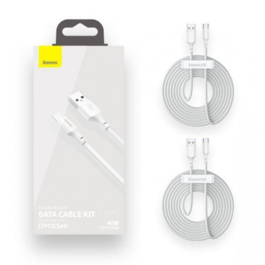  CABLE USB TO USB-C 1.5M/2PCS WHITE TZCATZJ-02 BASEUS 