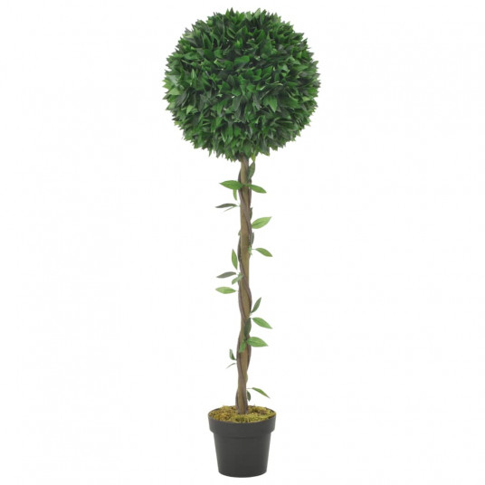  Dirbtinis augalas-lauramedis su vazonu, žalios spalvos, 130cm 