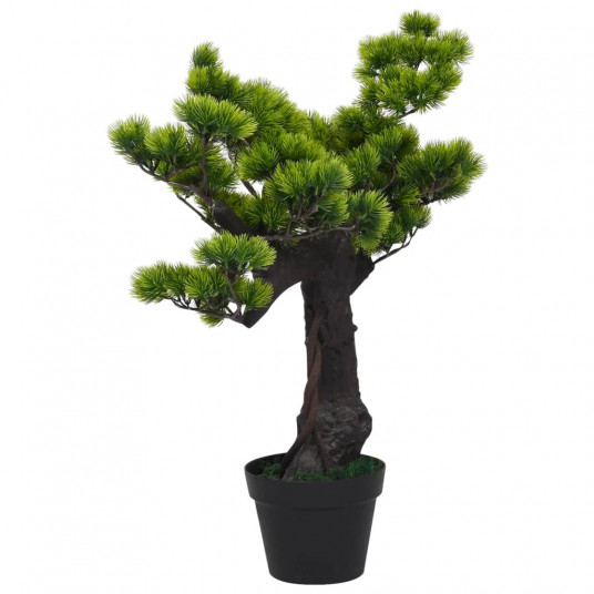  Dirbtinis pinus bonsai medelis su vazonu, 70cm, žalios spalvos 