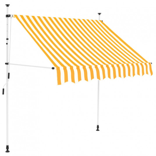 Rankiniu būdu ištraukiama markizė, oranžiniai/balti dryžiai, 150cm