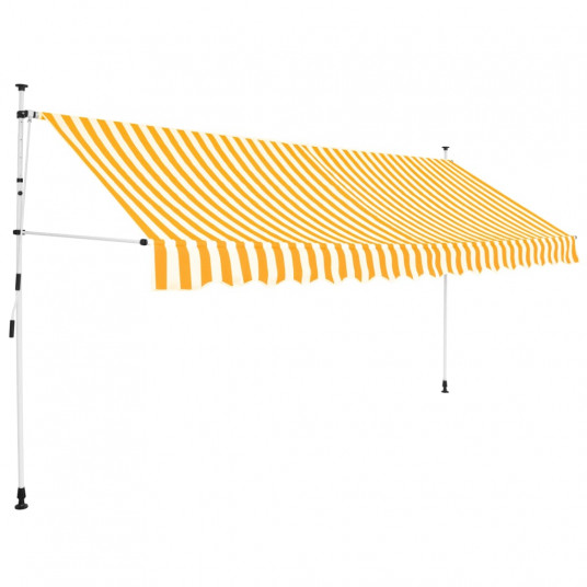  Rankiniu būdu ištraukiama markizė, oranžiniai/balti dryžiai, 350cm 