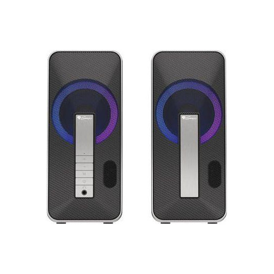 Kolonėlės Genesis Helium 100BT, RGB, 10 W, Wireless/Wired, Silver/Black