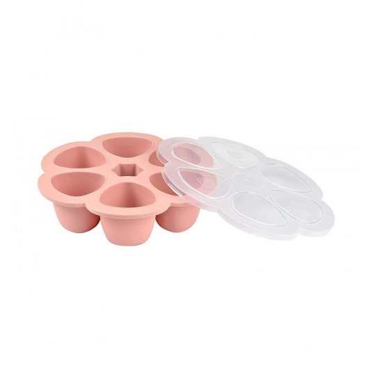 Silikoninis kūdikio maisto konteineris Multiportions Beaba (6 x 90 ml), Old Pink