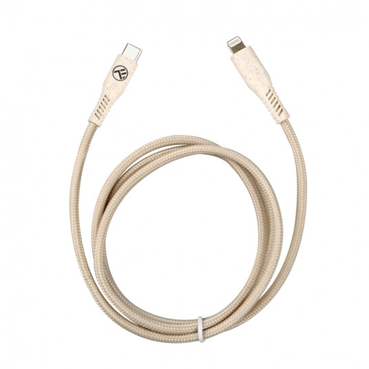  Tellur Green Data Cable Type-C To Lightning 2.4A PD20W 1m nylon cream 