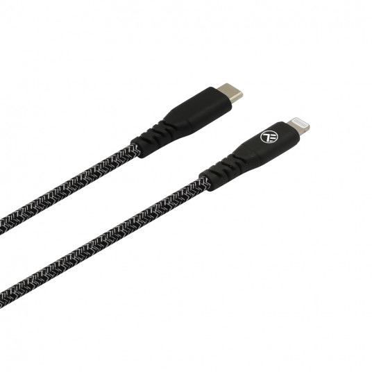  Tellur Green Data cable Type-C to Lightning 3A PD60W 1m nylon black 