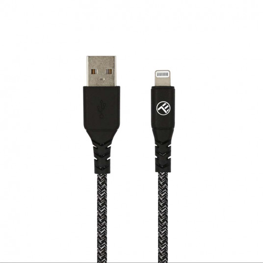  Tellur Green Data cable USB to Lightning 2.4A 1m nylon black 