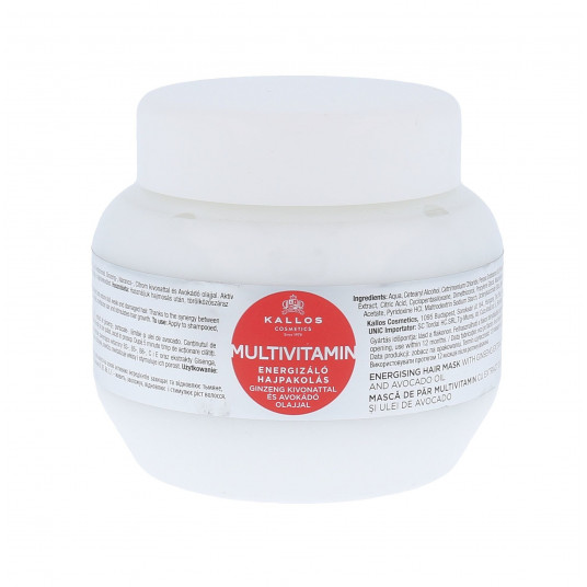 KALLOS Multivitamin Energizing Hair Mask With Ginseng Extract 275ml