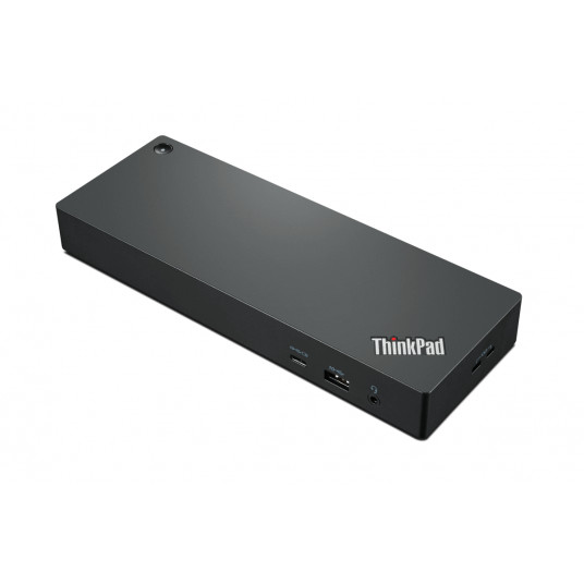 Lenovo Universal Thunderbolt 4 Smart Dock powered by Microsoft Azure Sphere (Max displays: 4/Max resolution: 8K/30Hz and 4K/60Hz/Supports: 1x8K/30HZ and 4x4K/60Hz/1xEthernet LAN (RJ-45)/2xDP 1.4/1xHDMI 2.1/4xUSB 3.1 (1 always-on)/2xUSB 2.0/1xThunderbolt 4