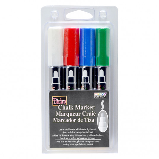  Kreidiniai markeriai Marvy Bistro Chalk Marker 480-4E  4vnt. 