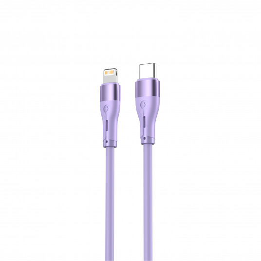  Tellur Silicone Type-C to Lightning cable PD30W 1m purple 