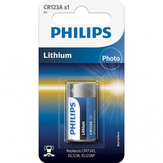  Battery Philips CR123 Lithium 3 V (CR17345) 