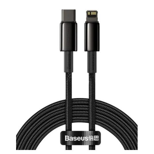  Kabelis BASEUS USB Type C cable - Lightning Fast Charging PowerDelivery 20W 2m Black 