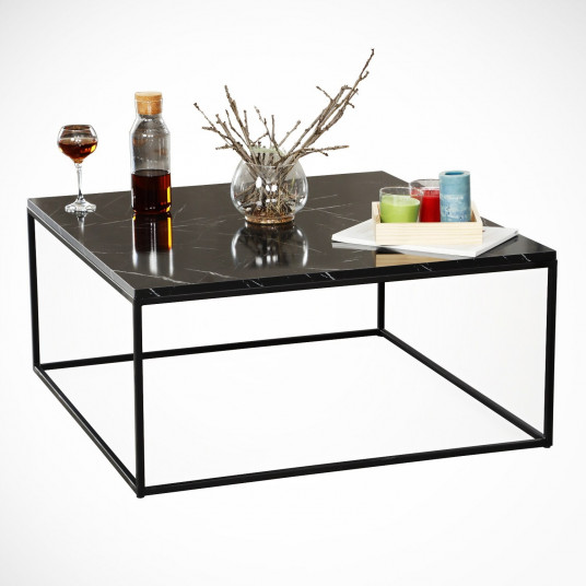 Kavos stalelis Hanah Home Poly - Juoda balta