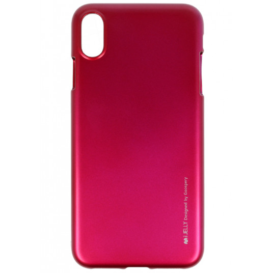 Mercury i-Jelly Back Case Strong Silicone Case With Metallic Glitter for Apple iPhone XS MAX Pink