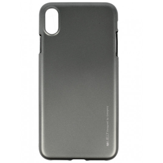 Mercury i-Jelly Back Case Strong Silicone Case With Metallic Glitter for Apple iPhone XS MAX Grey