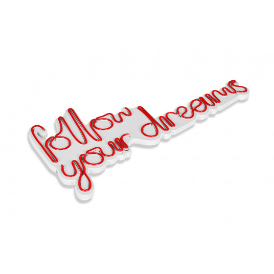 Dekoratyvinis LED apšvietimas Wallxpert Follow Your Dreams - Raudonas