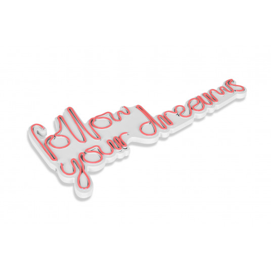  Dekoratyvinis LED apšvietimas Wallxpert Follow Your Dreams - Rožinis 
