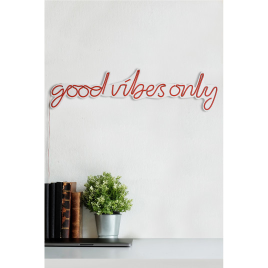  Dekoratyvinis LED apšvietimas Wallxpert Good Vibes Only - Raudonas 