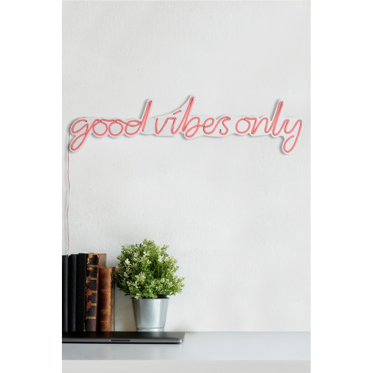 Dekoratyvinis LED apšvietimas Wallxpert Good Vibes Only - Rožinis