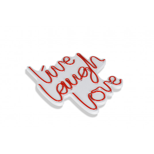Dekoratyvinis LED apšvietimas Wallxpert Live Laugh Love - Raudonas
