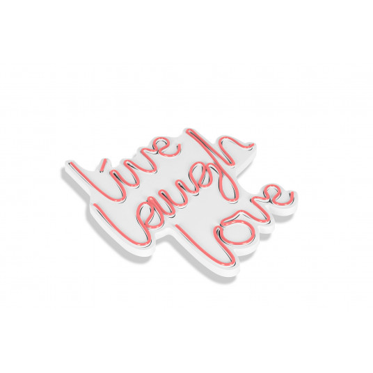 Dekoratyvinis LED apšvietimas Wallxpert Live Laugh Love - Rožinis