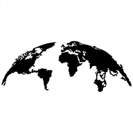  Metalinė dekoracija Wallxpert World Map Large - Juodas 