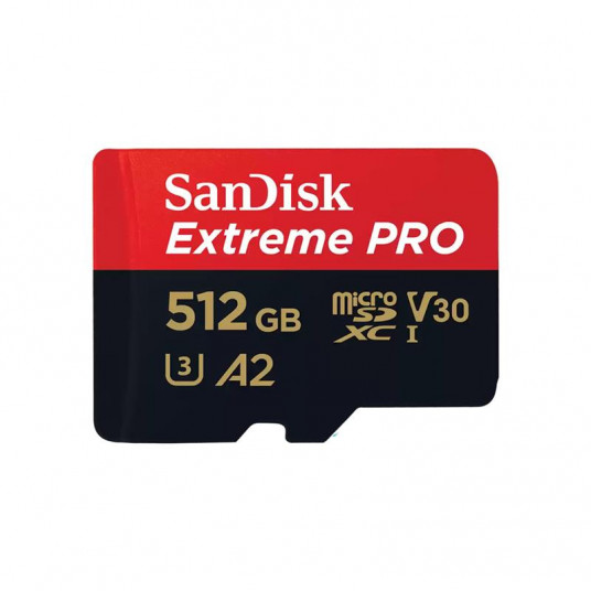 SanDisk microSDXC Extreme Pro 512GB 200/140 MB/s A2 C10 V30 UHS-I U3