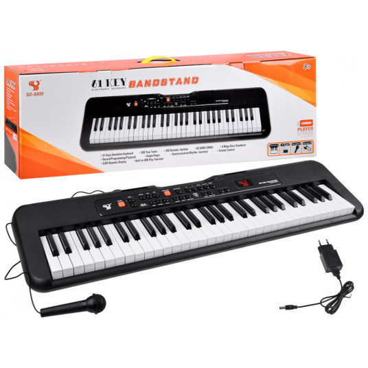  Sintezatorius su mikrofonu, SD-S850, 61 klavišas 