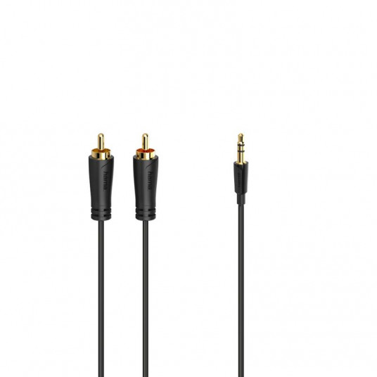  Cable Hama 3.5 mm jack plug - 2 RCA plugs, 1,5m gold-plated 