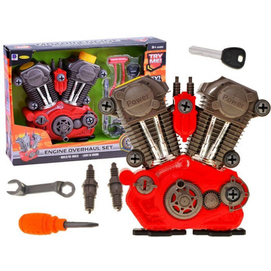 Variklio ir įrankiu rinkinys mechanikui