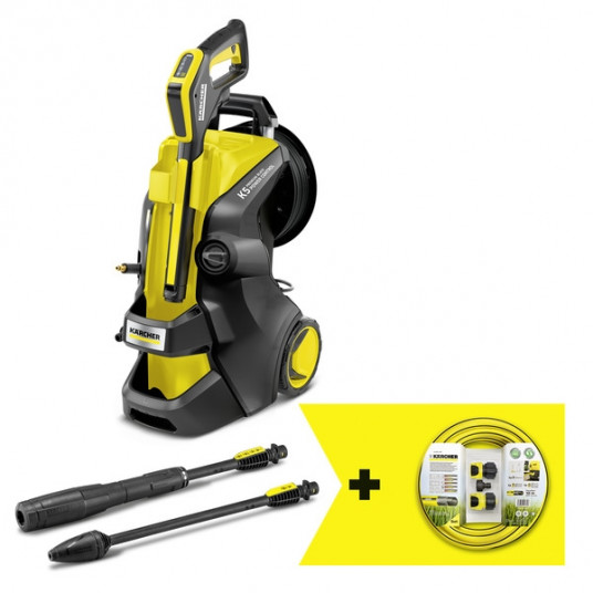Aukšto slėgio plovykla Karcher K5 Premium Power Control Black + žarnos ir jungčių rinkinys, 9.791-871.0
