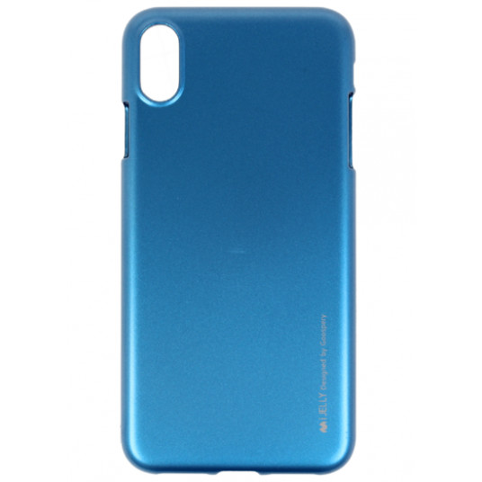  Mercury i-Jelly Back Case Strong Silicone Case With Metallic Glitter for  Apple iPhone XS MAX Blue 