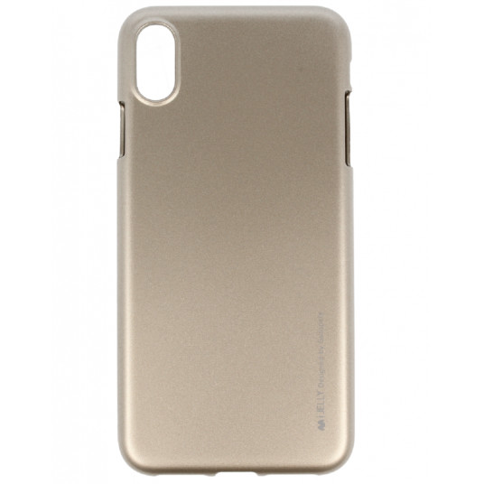  Mercury i-Jelly Back Case Strong Silicone Case With Metallic Glitter for  Apple iPhone XS MAX Gold 