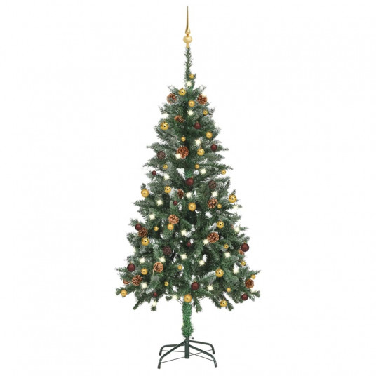 Dirbtinė Kalėdų eglutė su LED ir žaisliukų rinkiniu, 150cm