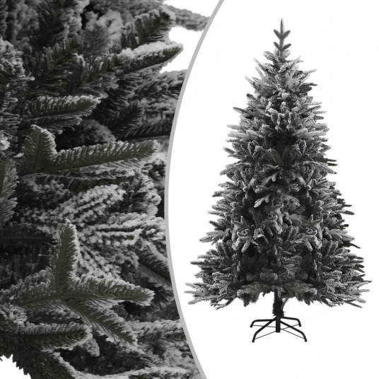 Dirbtinė Kalėdų eglutė su sniegu, žalia, 150cm, PVC ir PE