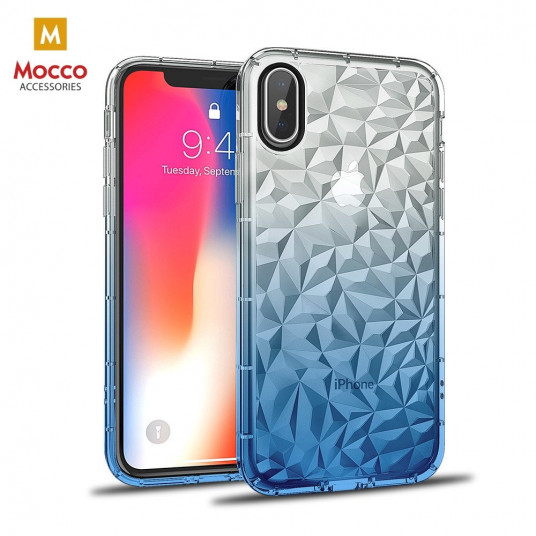  Mocco Trendy Diamonds Silicone Back Case for Samsung G965 Galaxy S9 Plus Blue 
