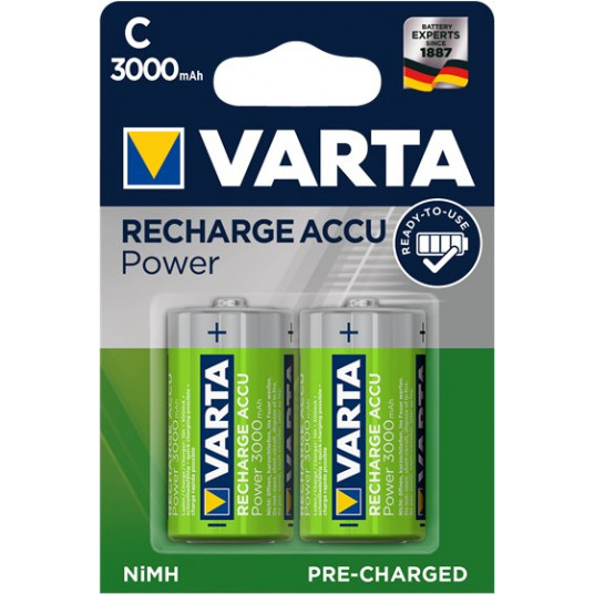  VARTA HR14 C Recharge Accu Power 3000 mAh 56714 Įkrovimo tikslumas 2 vnt Žalia 