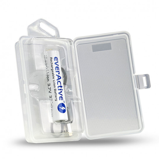  Akumuliatorius everActive 18650 3,7 V ličio jonų 3200 mAh micro USB su apsaugine dėžute 