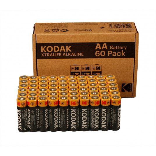  Kodak XTRALIFE alkaline AA battery (60 pack) 