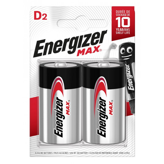  Energizer Max 426827 Baterija D LR20, 2 vnt., Eco pakuotė 