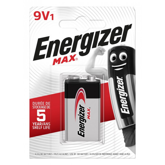  Energizer Max 426660 9V 6LR61 akumuliatorius, 1 vnt., Eco pakuotė 